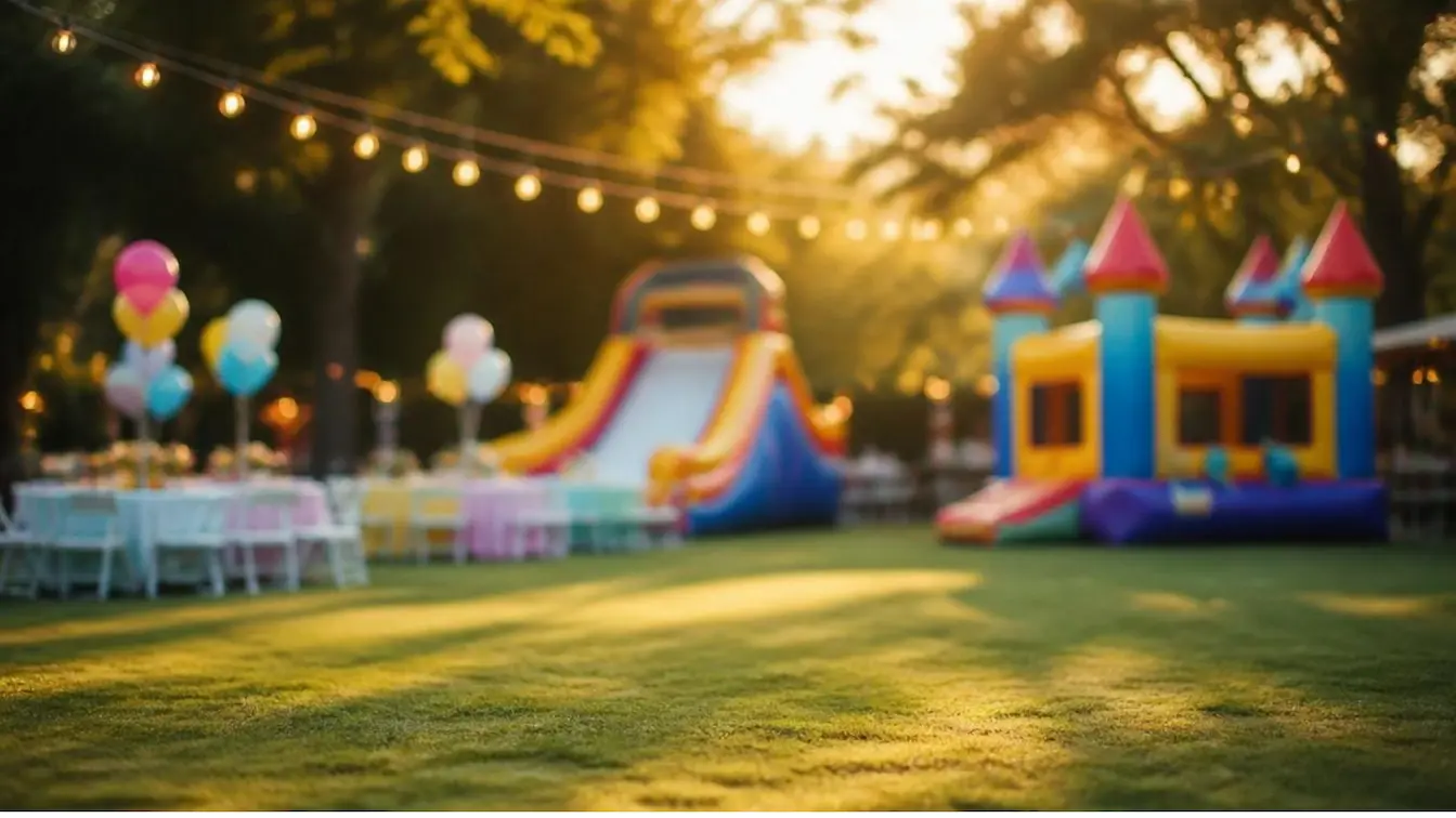 brinquedos infláveis na festa
